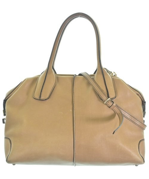 TOD'S Hand Shoulder Bag Tote Purse D-Styling 2way Leather Beige Authentic