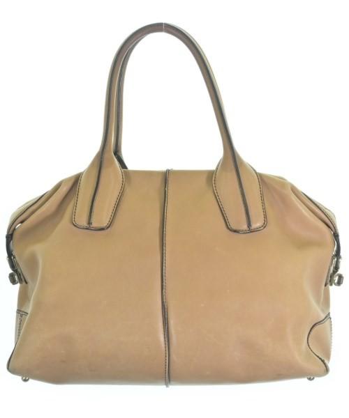 TOD'S Hand Shoulder Bag Tote Purse D-Styling 2way Leather Beige Authentic