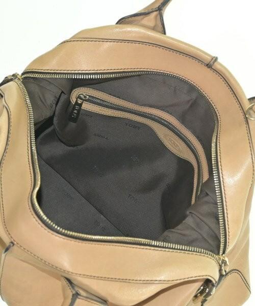 TOD'S Hand Shoulder Bag Tote Purse D-Styling 2way Leather Beige Authentic