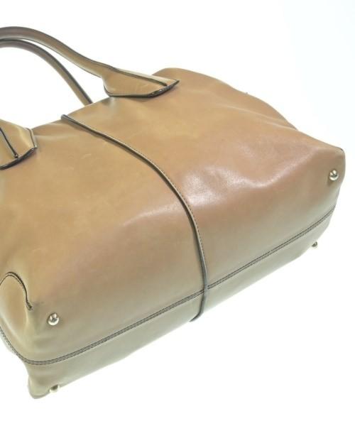 TOD'S Hand Shoulder Bag Tote Purse D-Styling 2way Leather Beige Authentic