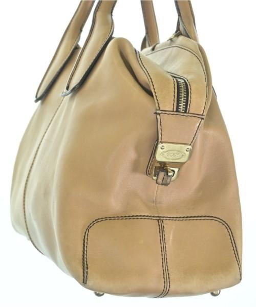 TOD'S Hand Shoulder Bag Tote Purse D-Styling 2way Leather Beige Authentic