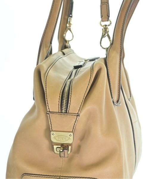 TOD'S Hand Shoulder Bag Tote Purse D-Styling 2way Leather Beige Authentic
