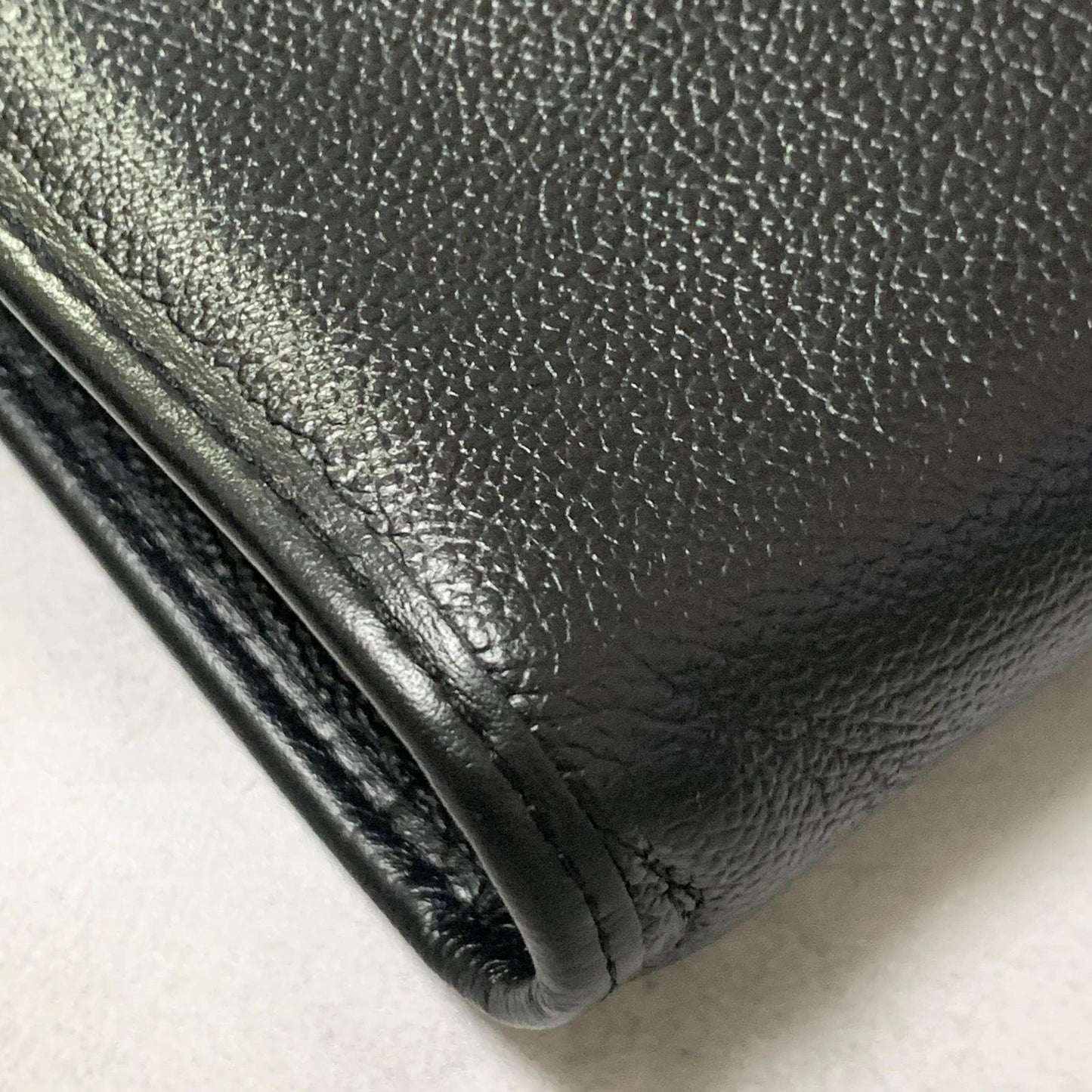 Yves Saint Laurent Clutch Bag YSL Handbag Purse Cassandra Pouch Leather Black