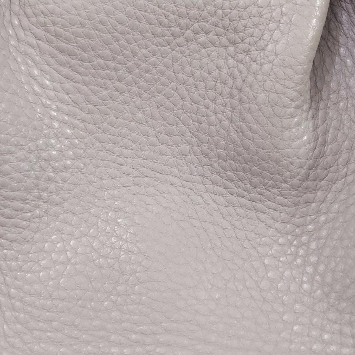TOD'S Shoulder Bag Purse Leather Gray Authentic