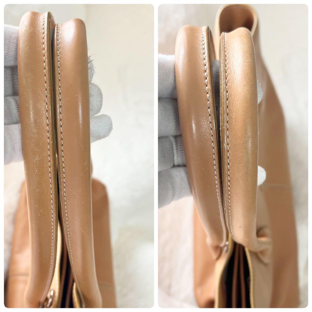 TOD'S Hand Bag Tote Purse D Bag Leather Beige Authentic
