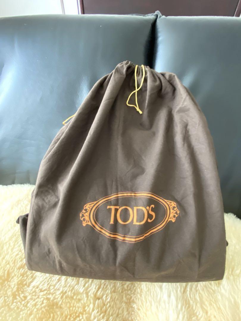 TOD'S Hand Shoulder Bag Tote Purse 2way Dokt Bag Leather Camel Authentic