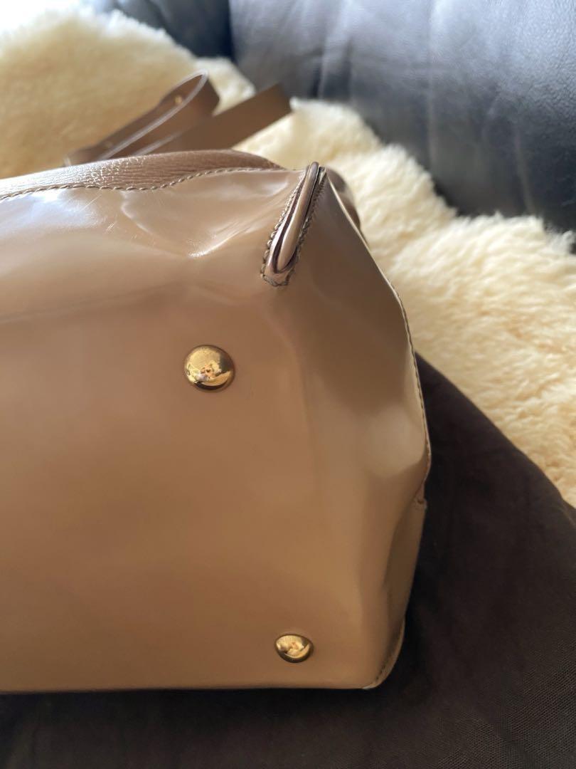 TOD'S Hand Shoulder Bag Tote Purse 2way Dokt Bag Leather Camel Authentic
