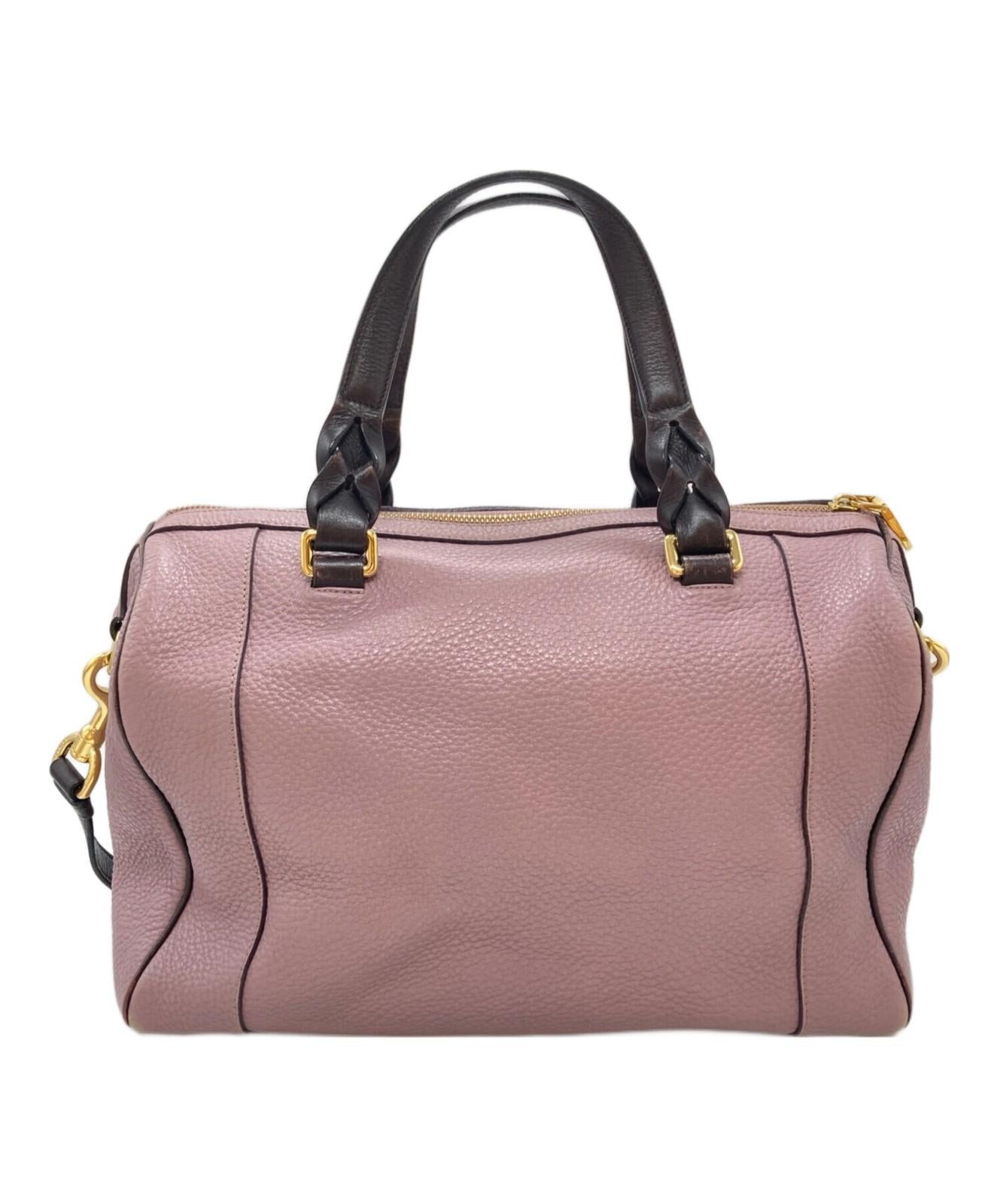 LOEWE Hand Shoulder Bag Tote Purse 2way Anagram Purple Authentic