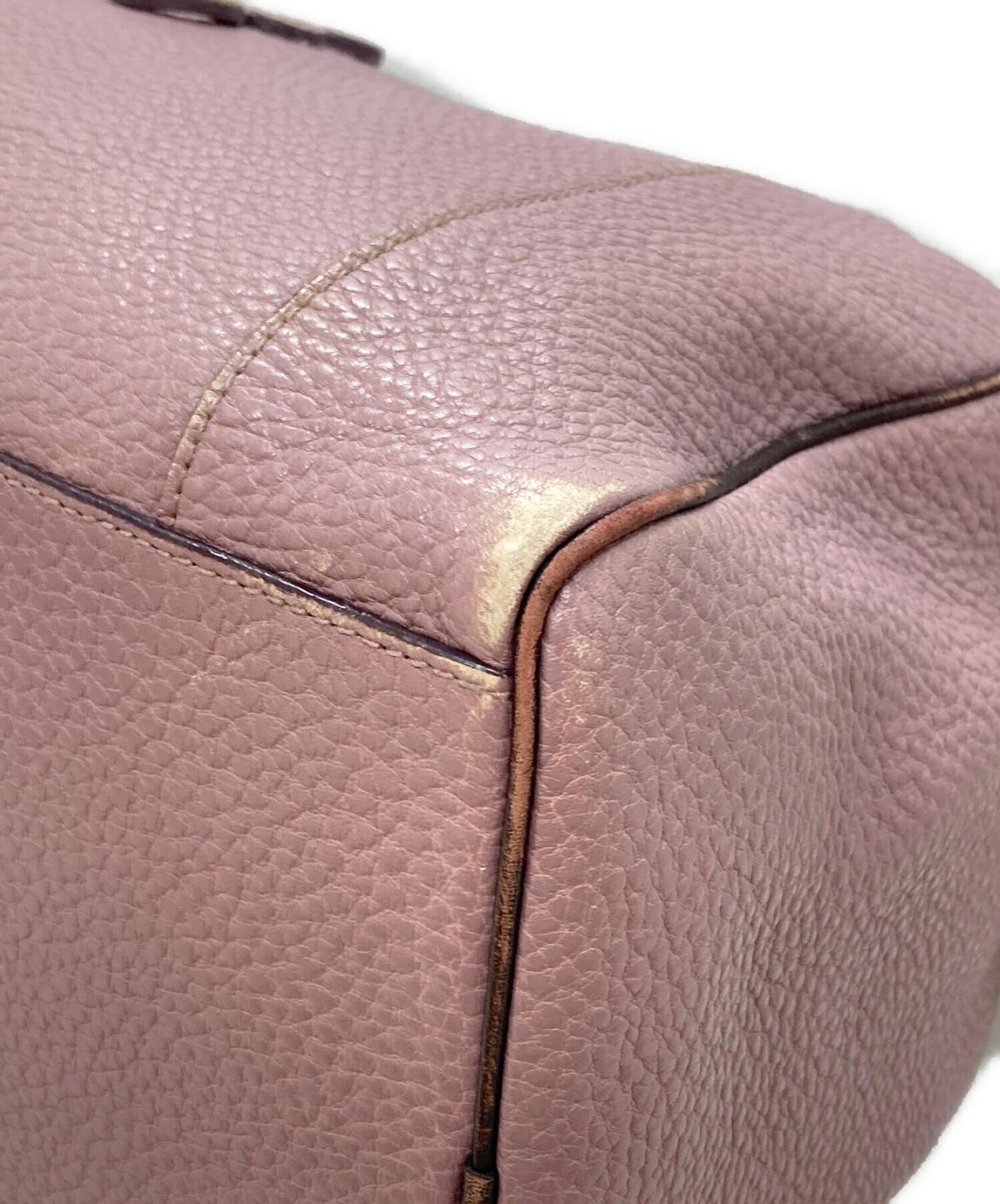 LOEWE Hand Shoulder Bag Tote Purse 2way Anagram Purple Authentic