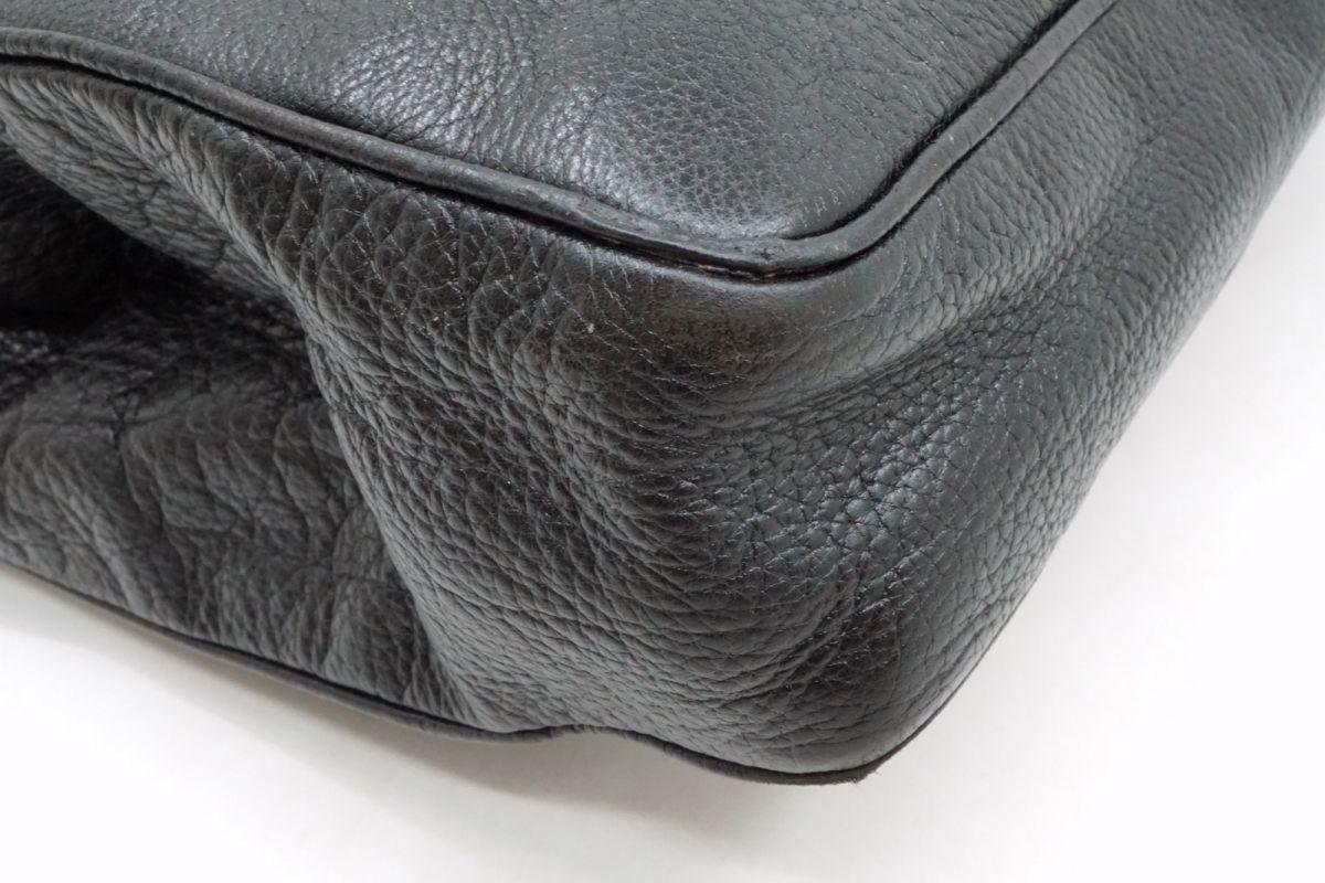 LOEWE Hand Shoulder Bag Tote Purse Leather Black Authentic
