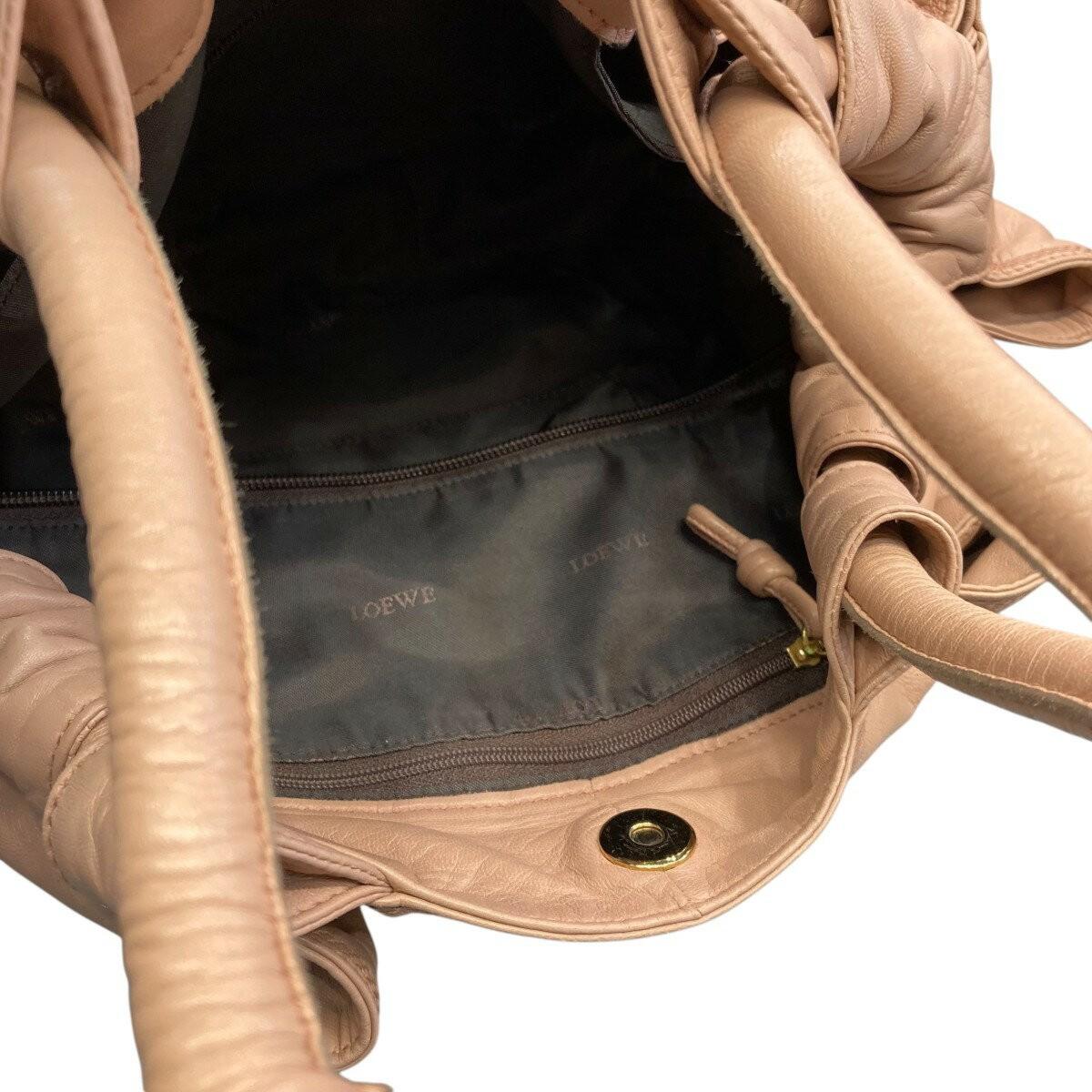LOEWE Hand Bag Tote Purse Aire Anagram Pink Authentic