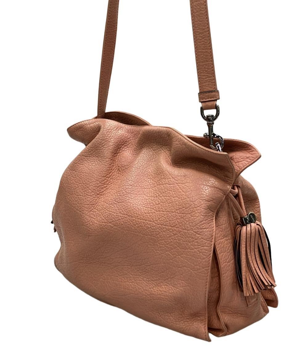 LOEWE Shoulder Bag Purse Pink Authentic