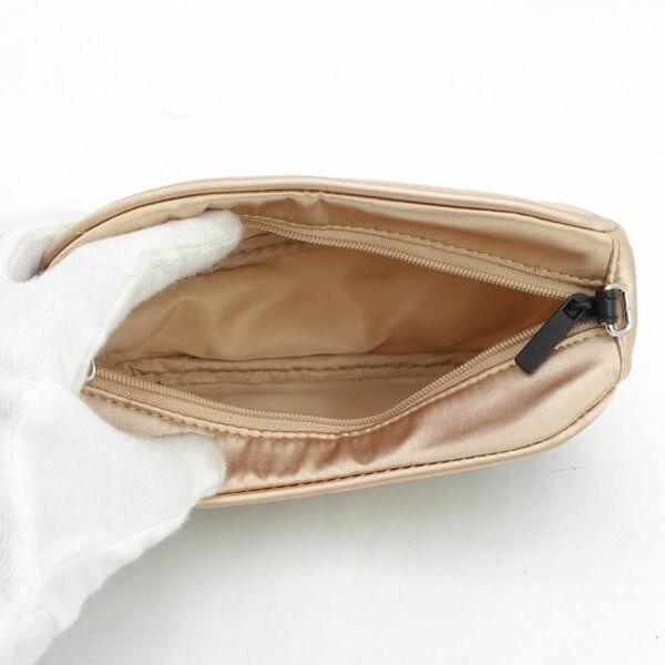 Christian Dior Mini Shoulder Bag Purse Gold Black Authentic