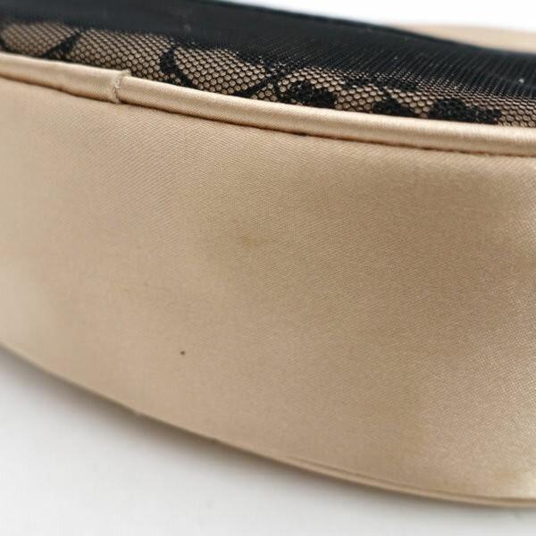 Christian Dior Mini Shoulder Bag Purse Gold Black Authentic