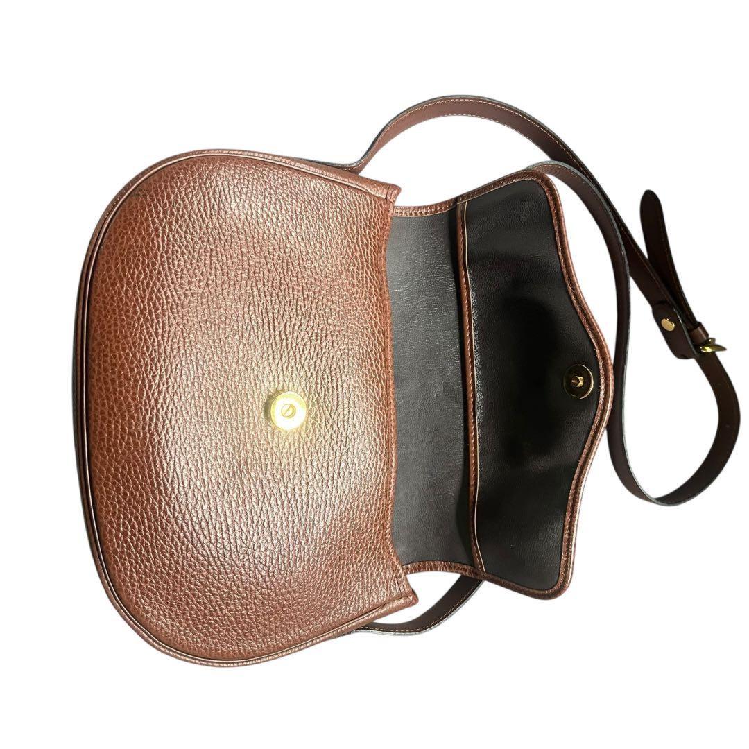 Christian Dior Shoulder Bag Purse CD Leather Authentic