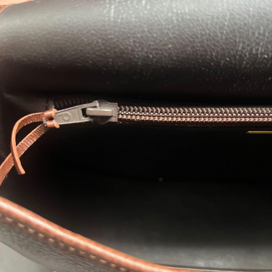 Christian Dior Shoulder Bag Purse CD Leather Authentic