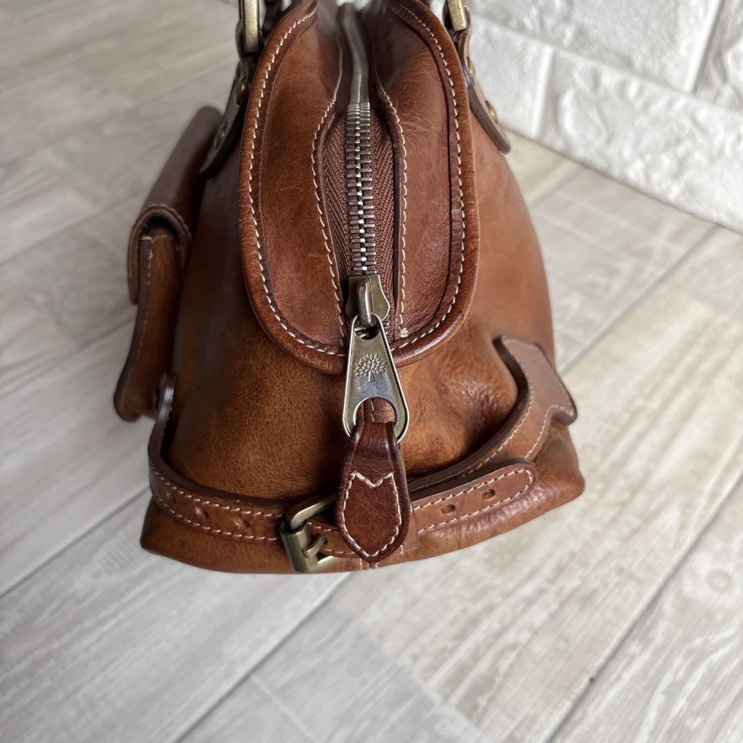 MULBERRY Hand Bag Tote Purse Bayswater Turn Lock Leather Authentic