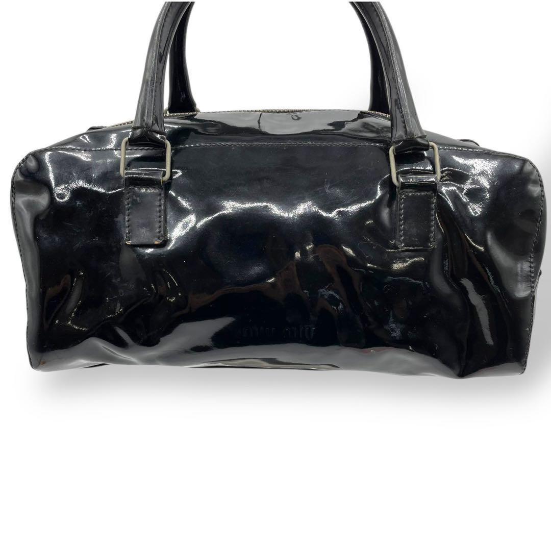 MIU MIU Mini Boston Bag Hand Tote Purse patent Authentic
