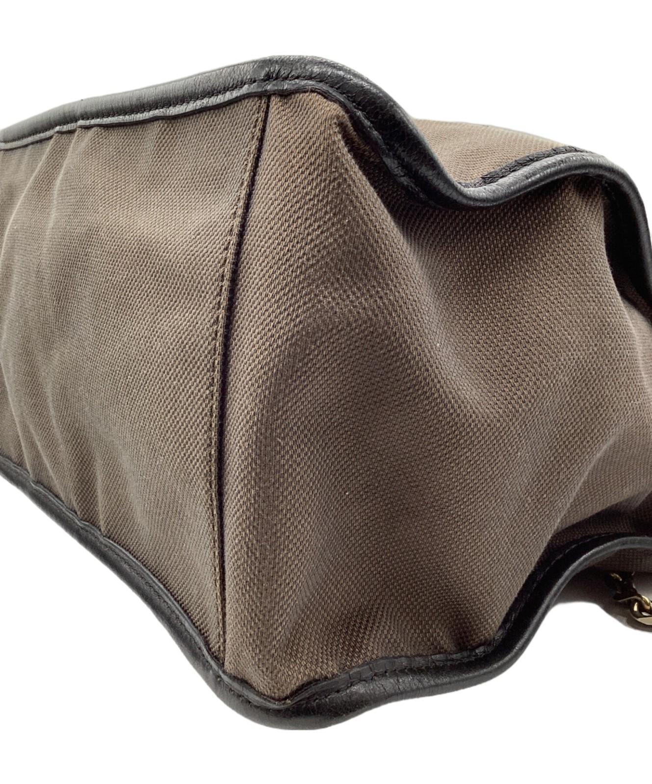 Chloe Hand Bag Tote Purse Logo Brown Authentic