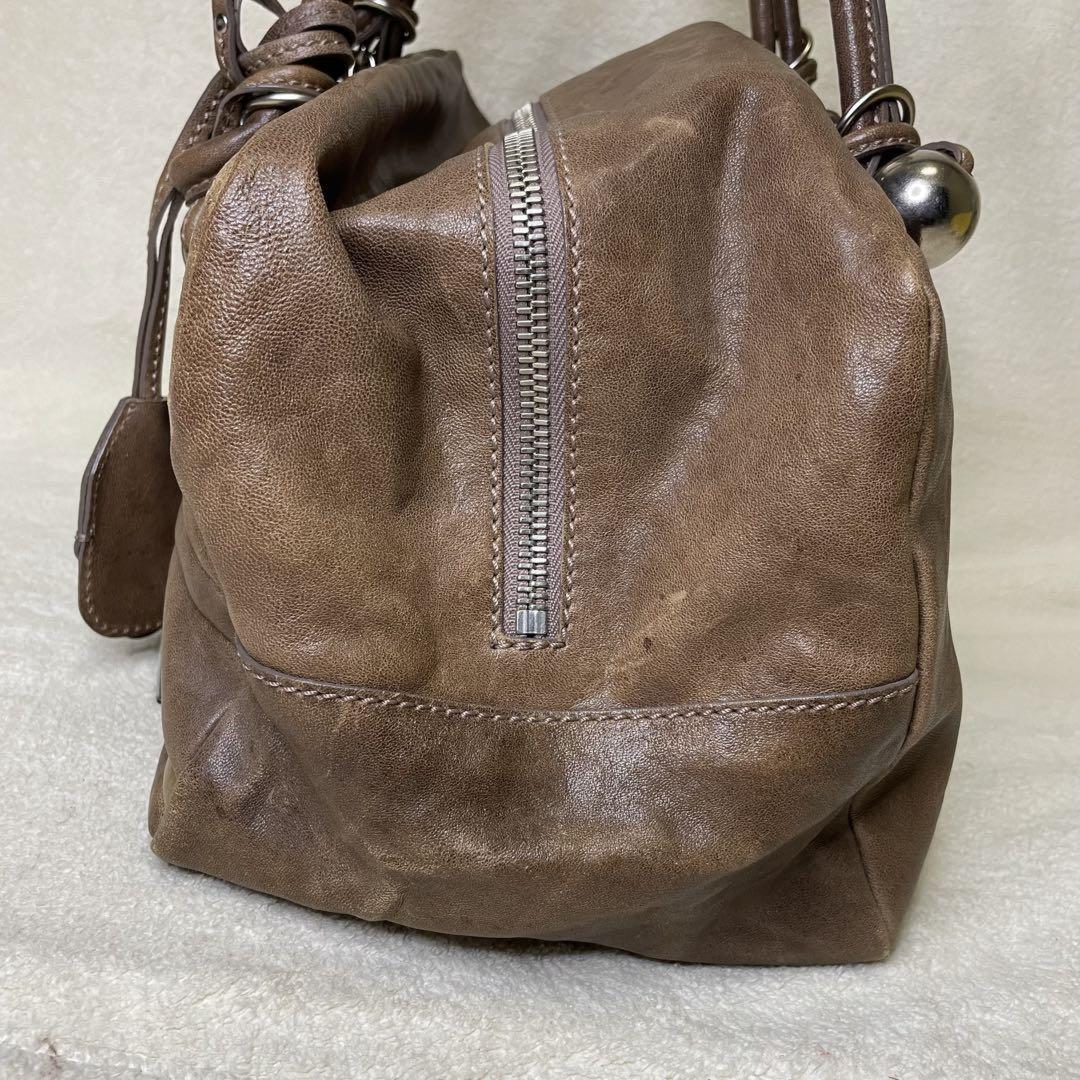Chloe Hand Bag Tote Purse Leather Brown Beige Authentic