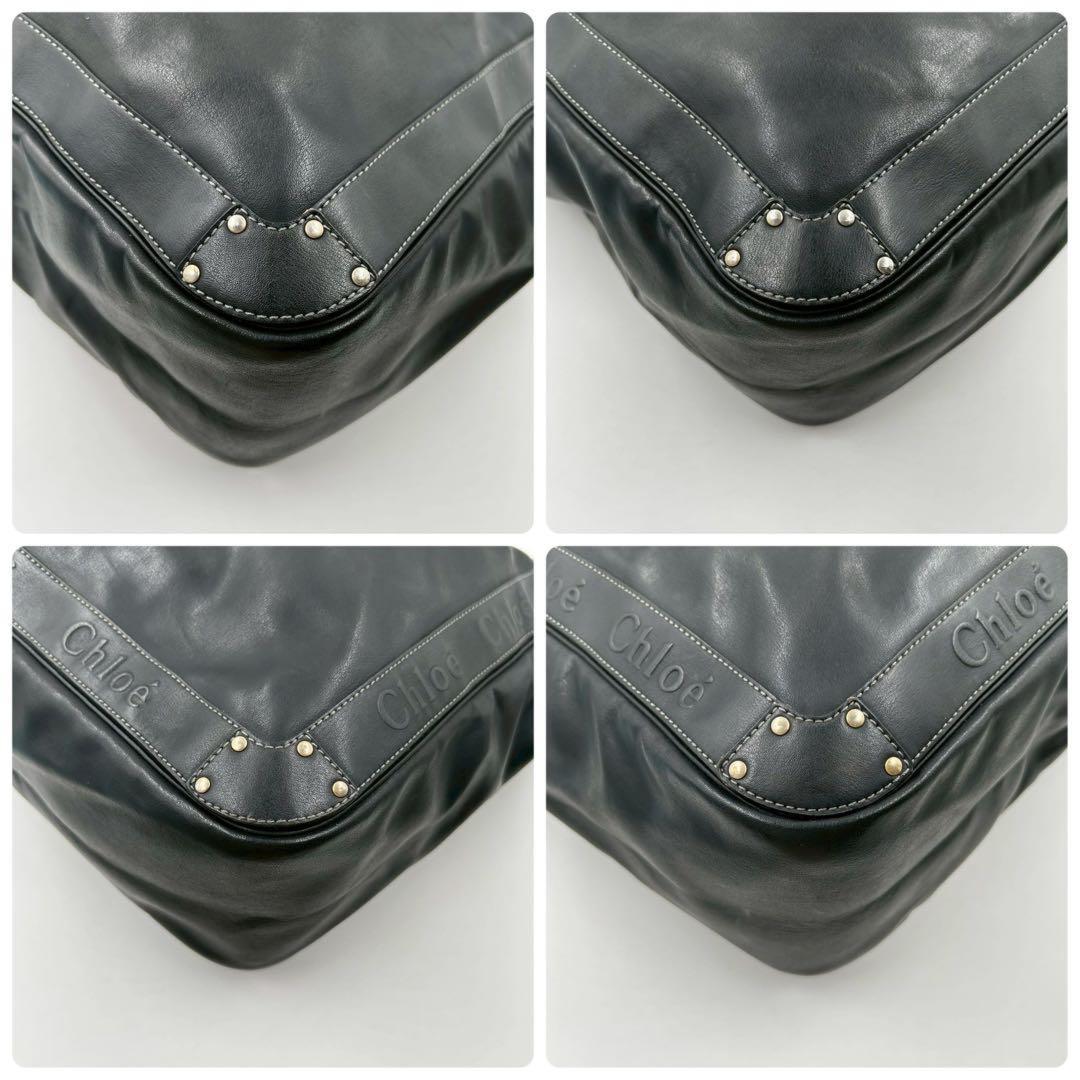 Chloe Hand Bag Tote Purse Eden Leather Black Authentic