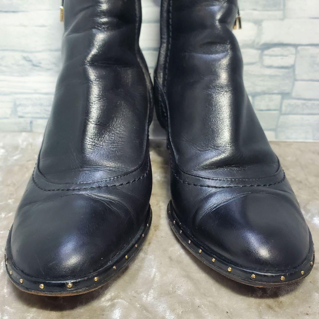 Louis Vuitton Short Boots Shoes EU 36.5 US 6.5 Leather Black Authentic