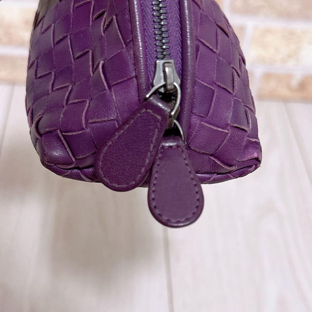 BOTTEGA VENETA Accessory Pouch Hand Pouch Intrecciato Leather Authentic