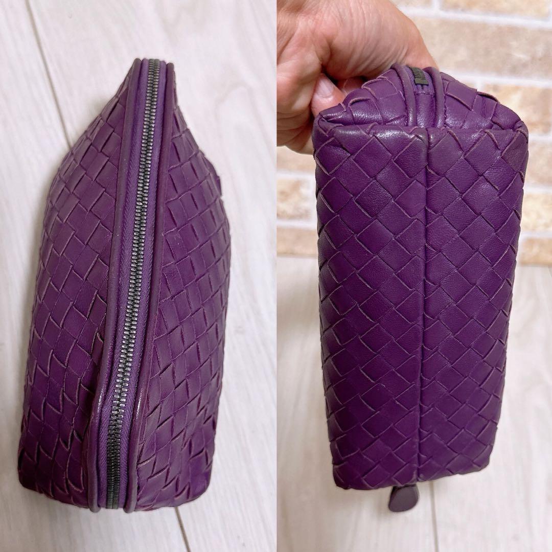BOTTEGA VENETA Accessory Pouch Hand Pouch Intrecciato Leather Authentic