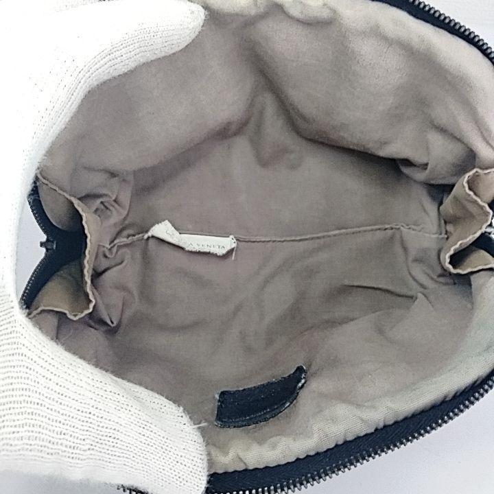 BOTTEGA VENETA Accessory Pouch Hand Pouch Intrecciato Leather Black Authentic