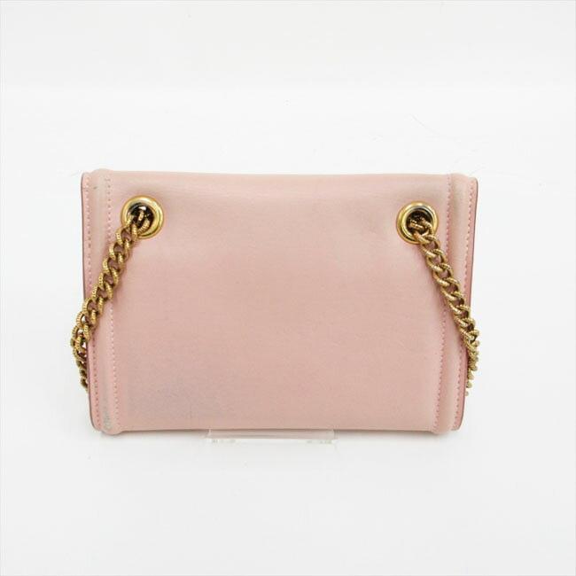 Dolce & Gabbana Shoulder Bag Purse Chain Pink Authentic