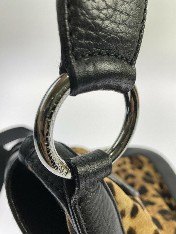 Dolce & Gabbana Shoulder Bag Purse Leopard Black Authentic
