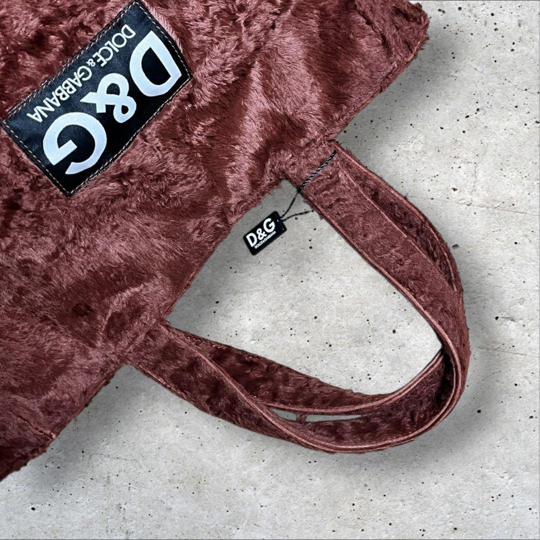 Dolce & Gabbana Hand Bag Tote Purse Brown Authentic