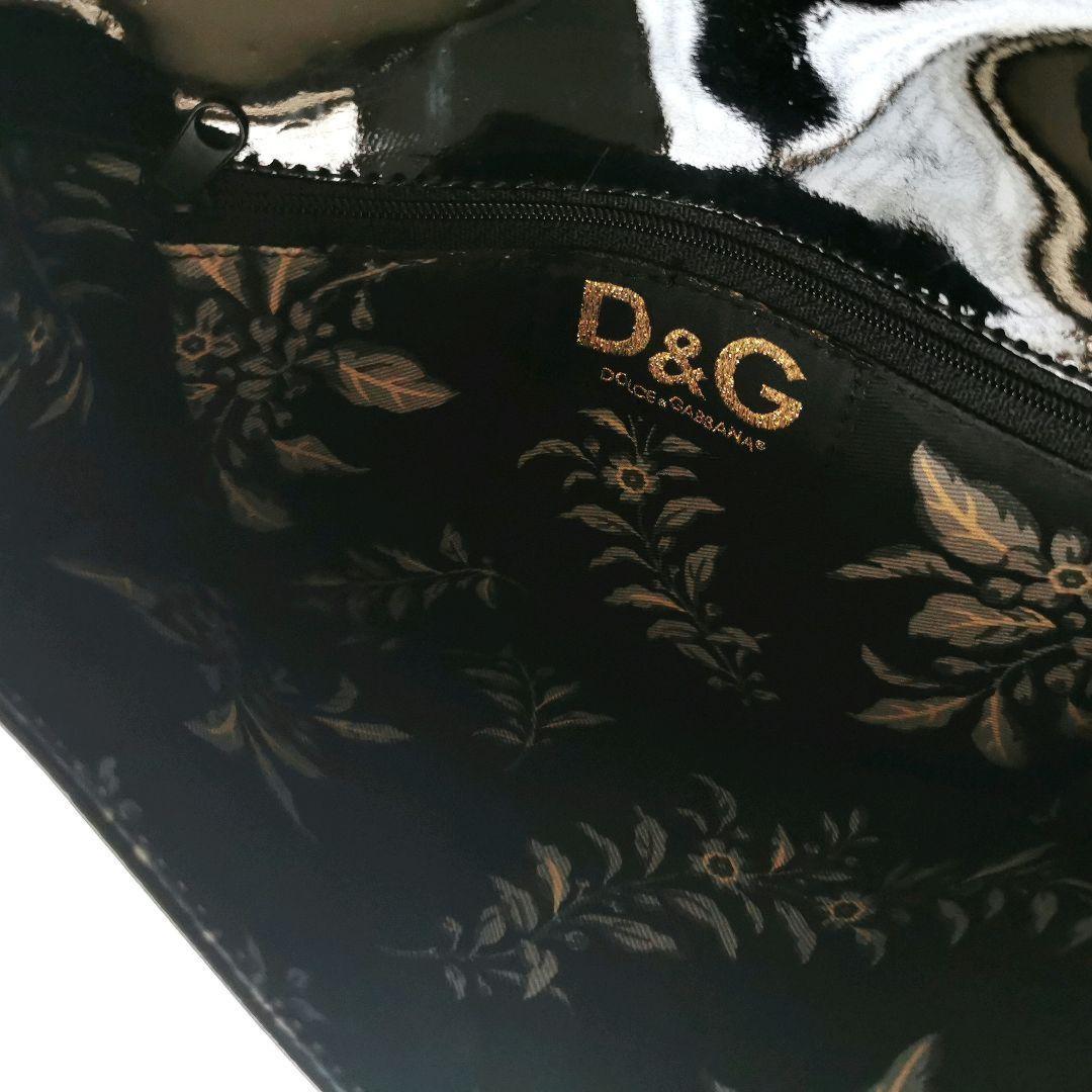 Dolce & Gabbana Hand Bag Tote Purse Chain Black Authentic
