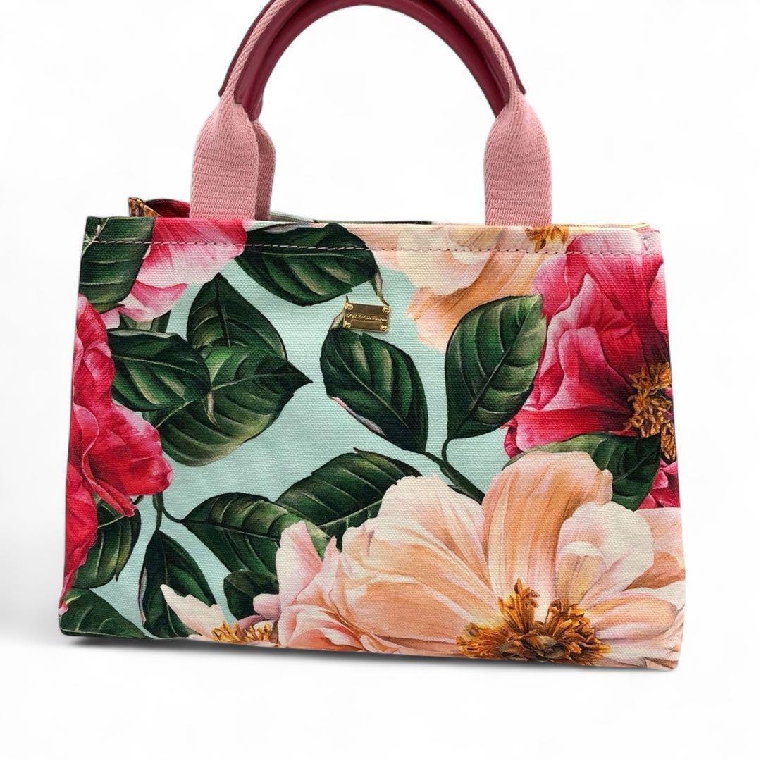 Dolce & Gabbana Hand Bag Tote Purse Canvas Multicolor Authentic