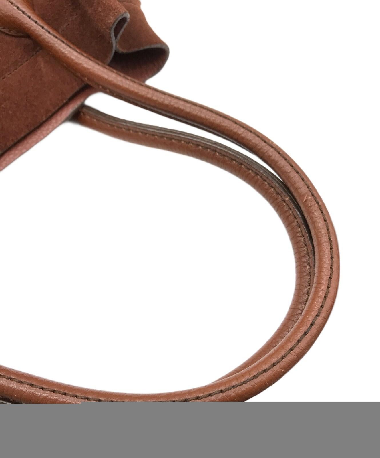 TOD'S Hand Bag Tote Purse Brown Authentic