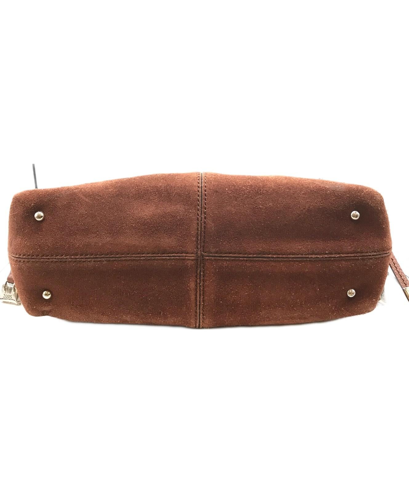 TOD'S Hand Bag Tote Purse Brown Authentic