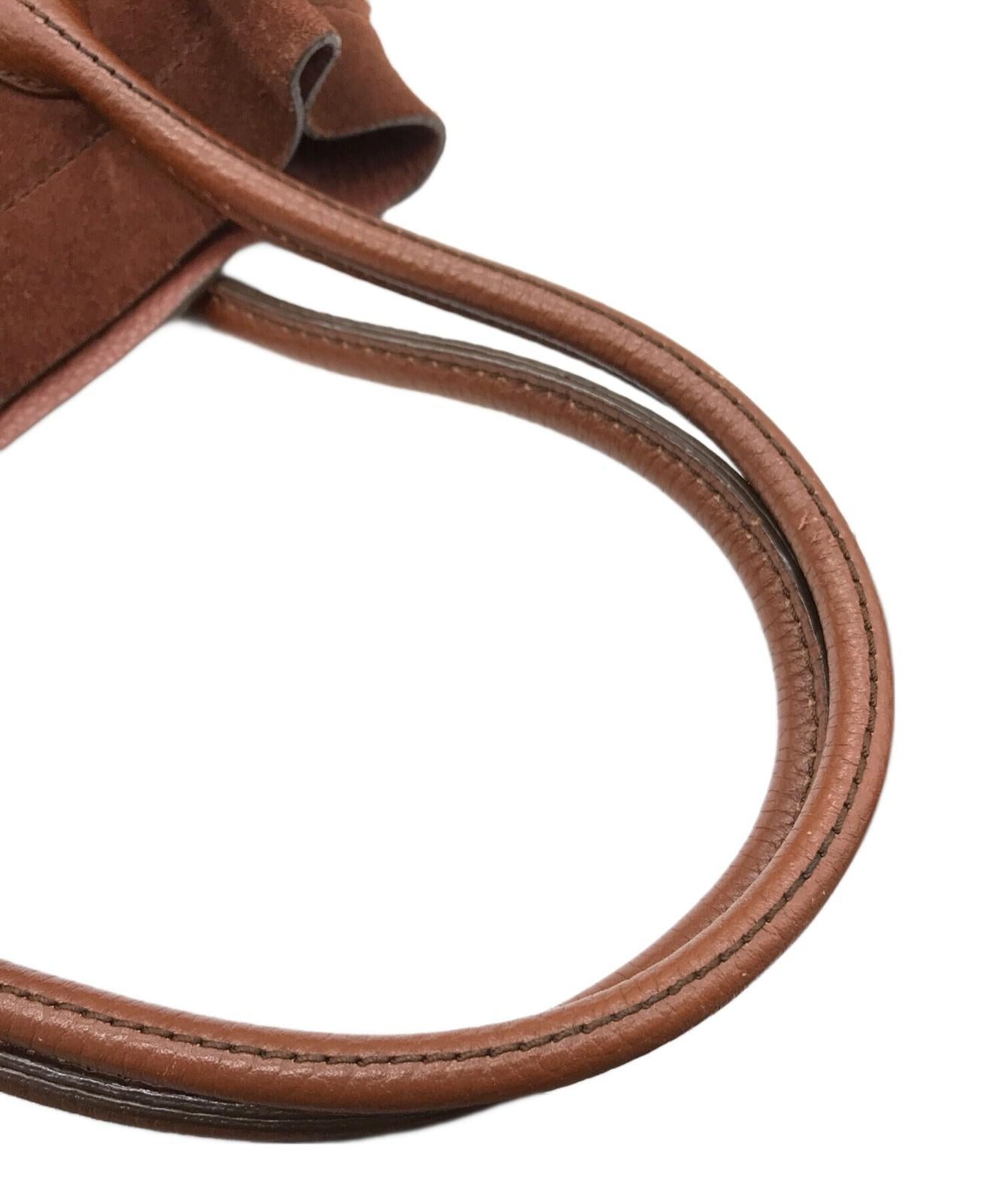 TOD'S Hand Bag Tote Purse Brown Authentic