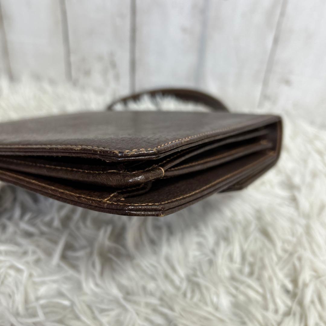 GUCCI Hand Bag Tote Purse OLD Leather Brown Authentic