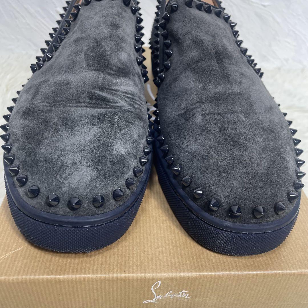Christian Louboutin Slip-ons Shoes Sneakers Studs EU 43 US 10 Gray Authentic