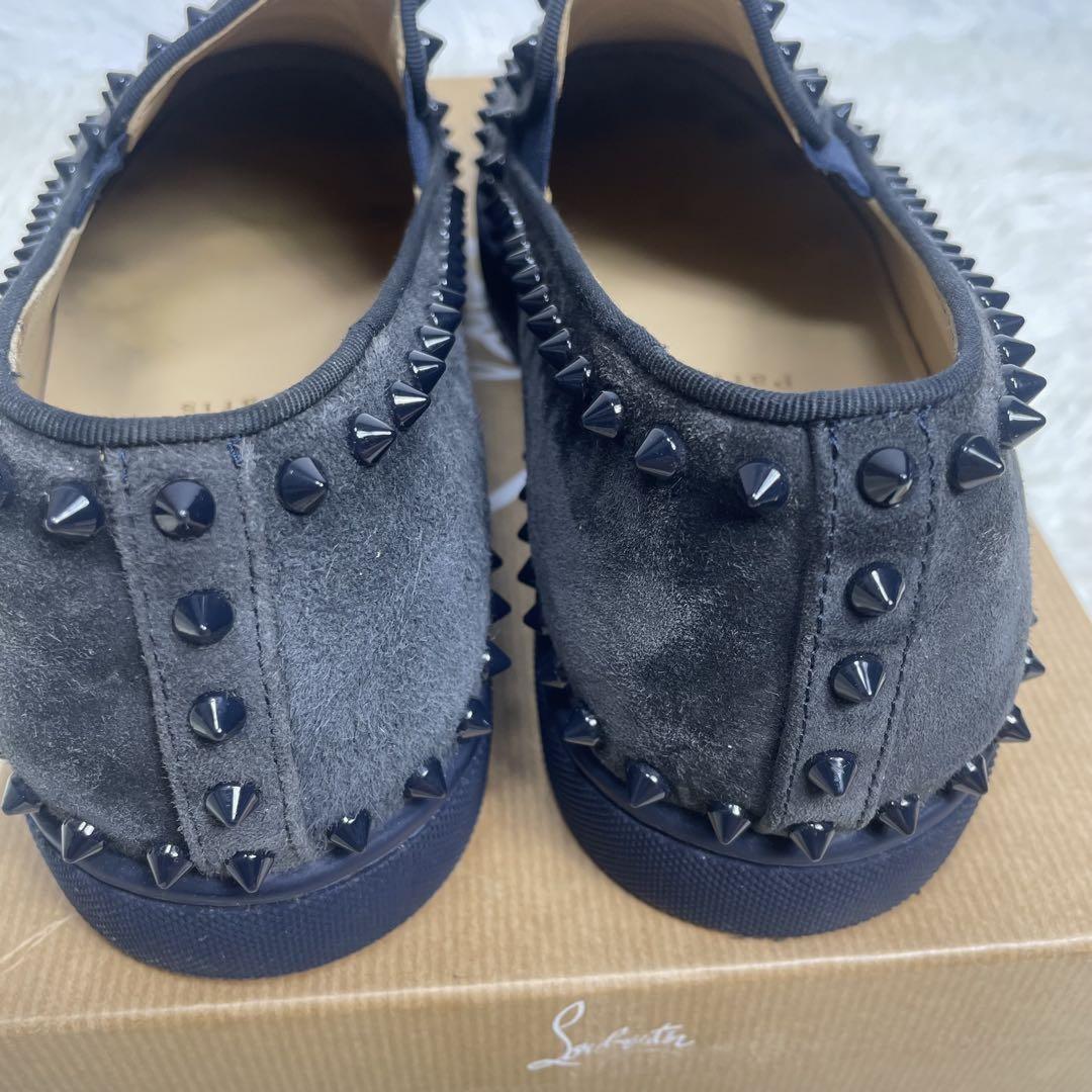 Christian Louboutin Slip-ons Shoes Sneakers Studs EU 43 US 10 Gray Authentic