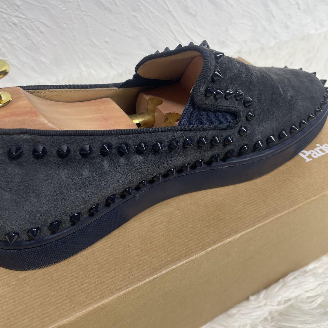 Christian Louboutin Slip-ons Shoes Sneakers Studs EU 43 US 10 Gray Authentic