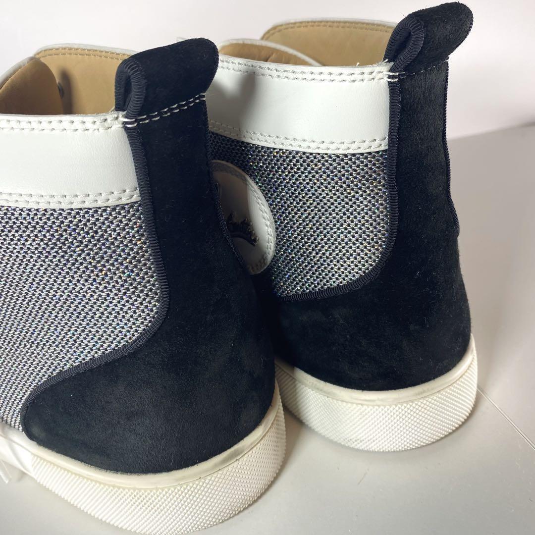 Christian Louboutin LOU SPIKES Sneakers Shoes High-cut Studs EU 42 US 9 Auth