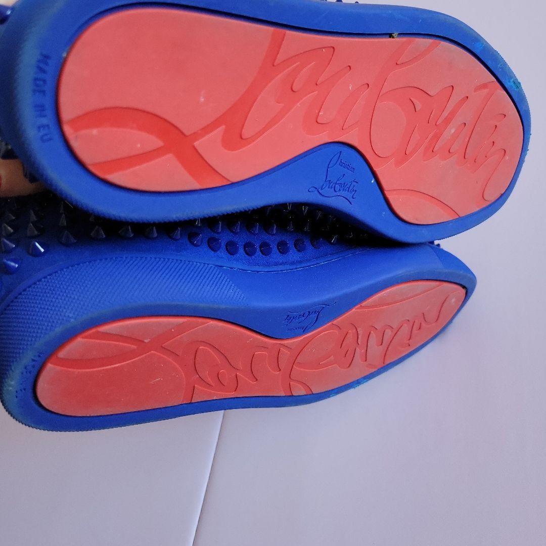Christian Louboutin Slip-ons Shoes Sneakers Studs EU 41 US 8 Blue Authentic