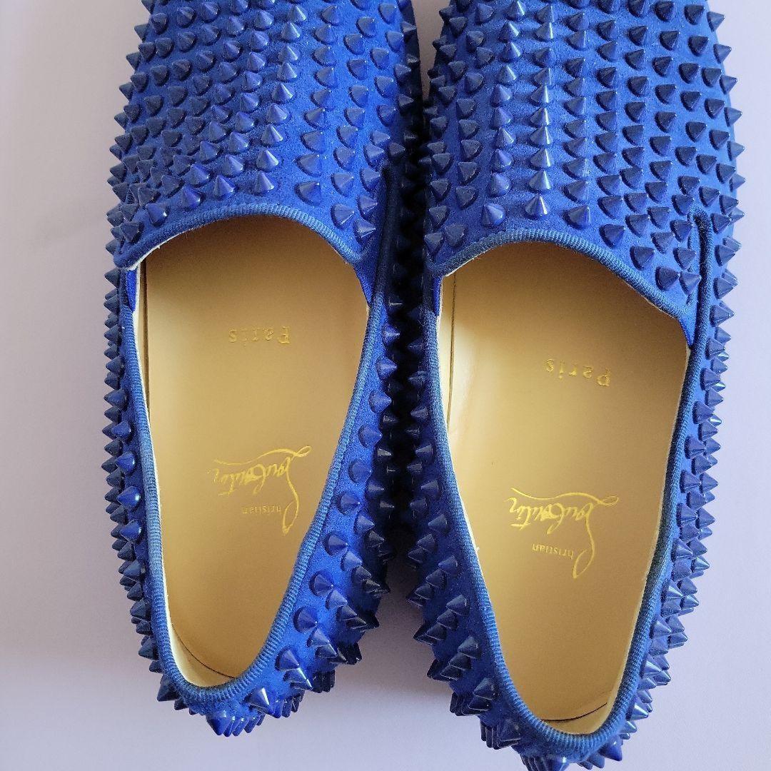 Christian Louboutin Slip-ons Shoes Sneakers Studs EU 41 US 8 Blue Authentic