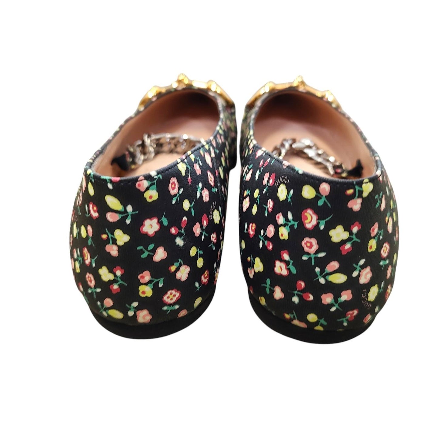 GUCCI Shoes Pumps Heel LIBERTY FLORAL BALLET EU 37.5 US 7.5 Multicolor Authentic