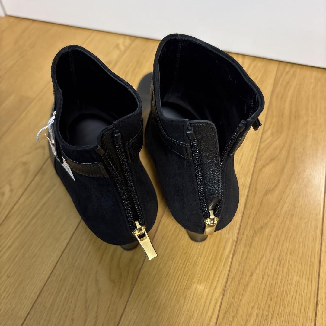 GUCCI Short Boots Shoes EU 36.5 US 6.5 Leather Suede Black Authentic