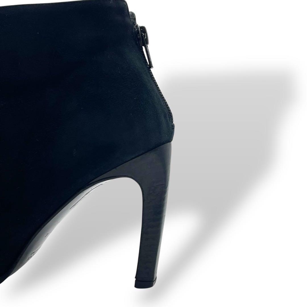GUCCI Short Boots Bootie Shoes EU 37 US 7 Suede Leather Black Authentic