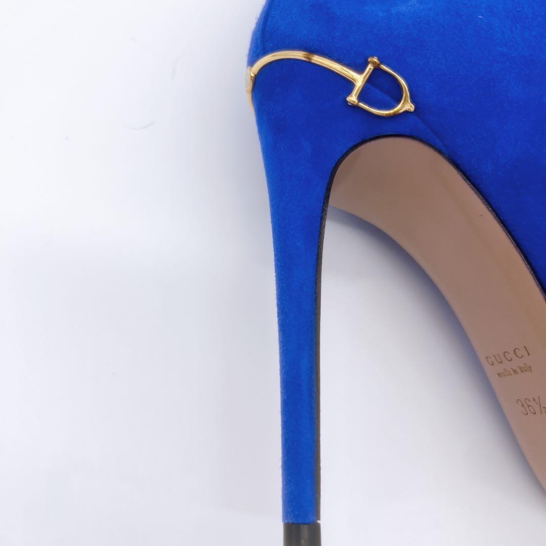 GUCCI Short Boots Shoes EU 38 US 8 Suede Blue Authentic