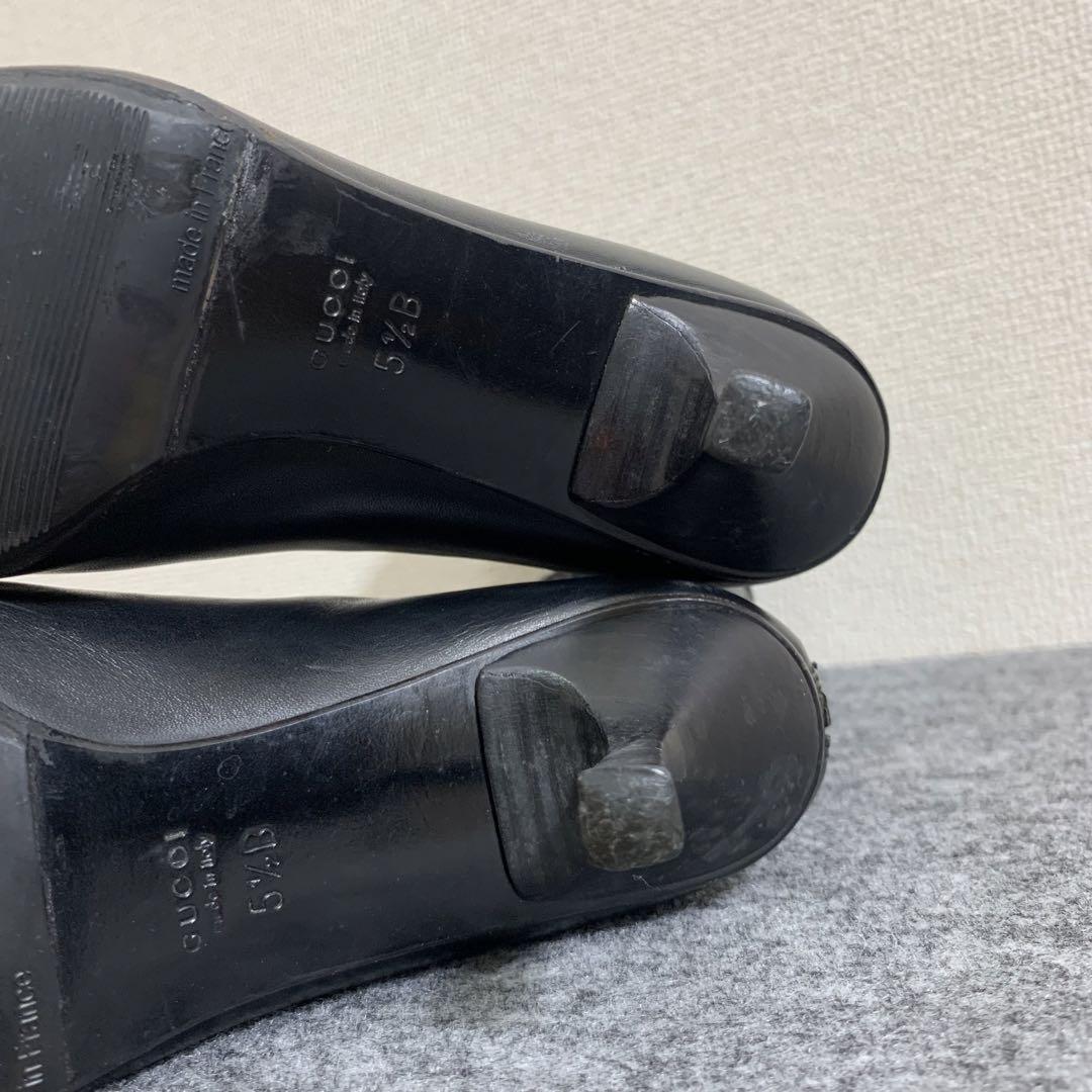 GUCCI Boots Shoes EU 35.5 US 5.5 Leather Black Authentic