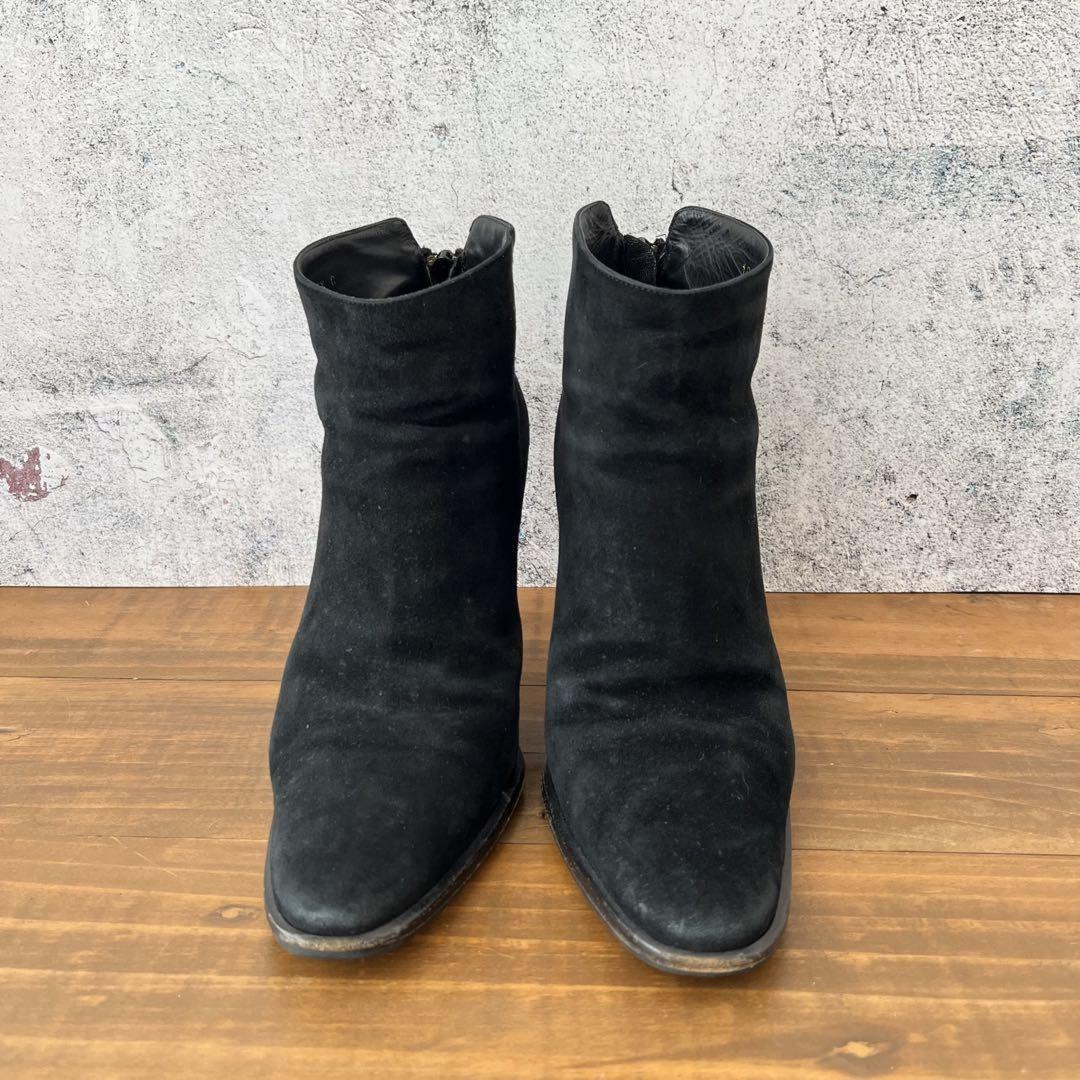 GUCCI Short Boots Bootie Shoes EU 35.5 US 5.5 Suede Black Authentic